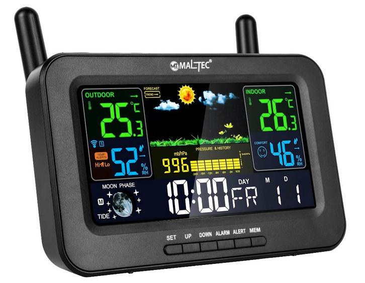 MalTec-Daily1000M-Draadloos weerstation, Audio, Tv en Foto, Weerstations en Barometers, Ophalen of Verzenden