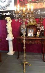 Staande lamp kristallen kroonluchter barok antiek 5 arms, Huis en Inrichting, Lampen | Vloerlampen, Ophalen of Verzenden, Overige materialen