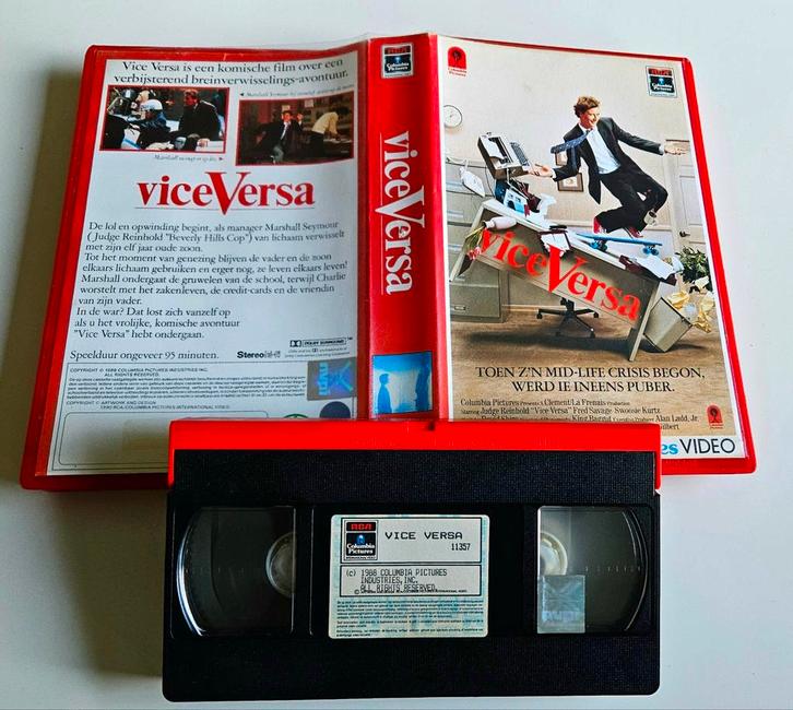 Vice Versa VHS (1988),Komedie,  Judge Reinhold & Fred Savage, Cd's en Dvd's, VHS | Film, Gebruikt, Komedie, Alle leeftijden, Ophalen of Verzenden