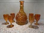 Imperial Marigold Carnival Glass Grapes wijnset., Ophalen of Verzenden