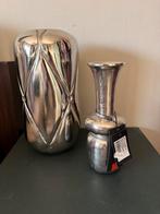 2x Colmore zilverkleurige metalen vazen NIEUW, Ophalen of Verzenden, Nieuw