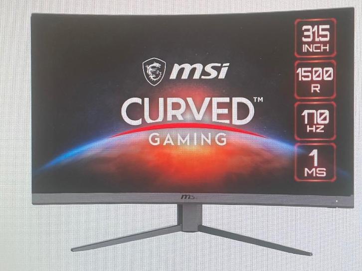 gaming monitor  msi, Computers en Software, Monitoren, Zo goed als nieuw, 151 t/m 200 Hz, DisplayPort, HDMI, Gaming, Curved, Kantelbaar