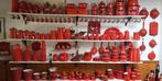 190x Emaille rood collectie In prima staat, veelal compleet, Antiek en Kunst, Ophalen