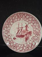 Bord met Hollandse tafereel - Texel P.Regout, Ophalen of Verzenden