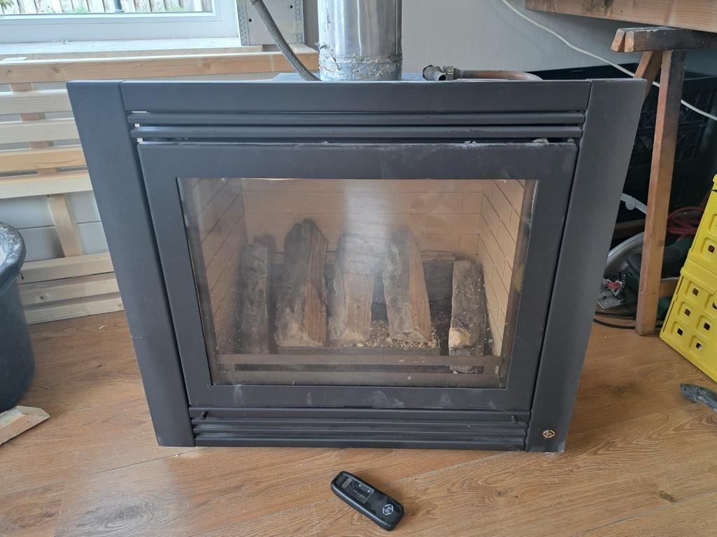 Dru Inbouw Gaskachel met Afstandsbediening, Huis en Inrichting, Haarden, Gebruikt, Gashaard, Ophalen