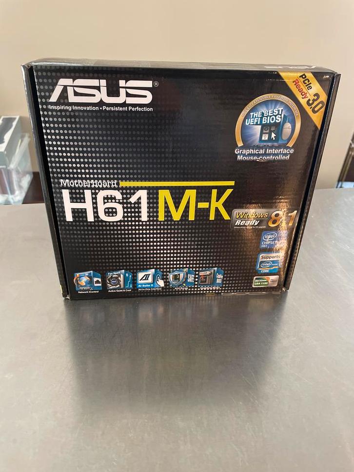 ASUS H61M-K Moederbord - Nieuw & Ongebruikt, Computers en Software, Moederborden, Nieuw, Intel, DDR3, Ophalen of Verzenden