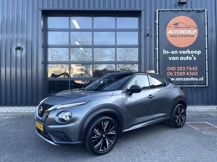 Nissan Juke 1.0 DIG-T N-Design CARPLAY|TREKHAAK|LEER|360 CAM, Auto's, Nissan, Bedrijf, Te koop, Juke, 360° camera, ABS, Achteruitrijcamera