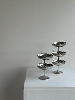 5 Vintage rvs stalen ijs champagne coupes inox france, Ophalen of Verzenden