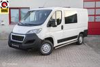 Peugeot Boxer Bestel 330 2.2 BlueHDi 120 DUBBELCABINE/6PERS, Auto's, Bestelauto's, Gebruikt, Zwart, 4 cilinders, Wit