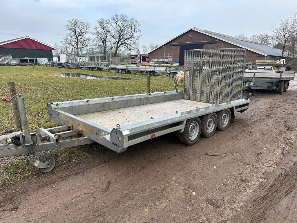 Hulco tridem drieas Machinetransporter !!, Ophalen of Verzenden, Zo goed als nieuw