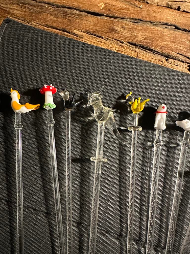 Vintage Murano cocktail prikkers - 11 stuks, Ophalen