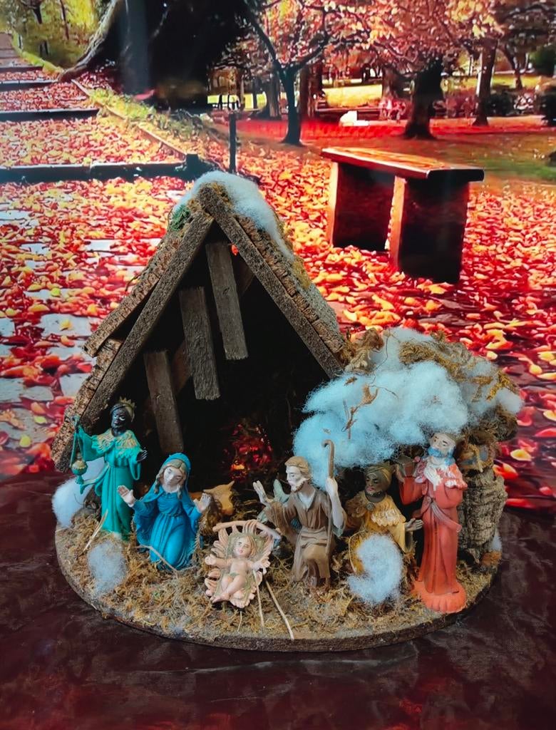 Prachtig houten beeld van de Kerststal, Ophalen of Verzenden