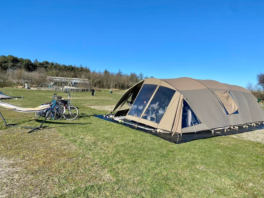 Tent op camping stortemelk Vlieland 6 personen, Caravans en Kamperen, Tenten, Ophalen, Nieuw, Tot en met 6