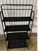 Zwart metalen rek €19,99, Ophalen, Gebruikt, Metaal, Cd's of Dvd's