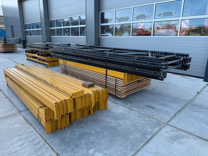 Magazijnstellingen met houten vlonders, Zakelijke goederen, Kantoor en Winkelinrichting | Magazijn, Stelling en Opslag, Ophalen of Verzenden