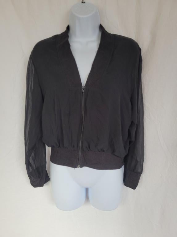 Stoer damesvest, doorschijnende mouw, mt S merk Zack London, ., Zwart, Ophalen of Verzenden, Zo goed als nieuw