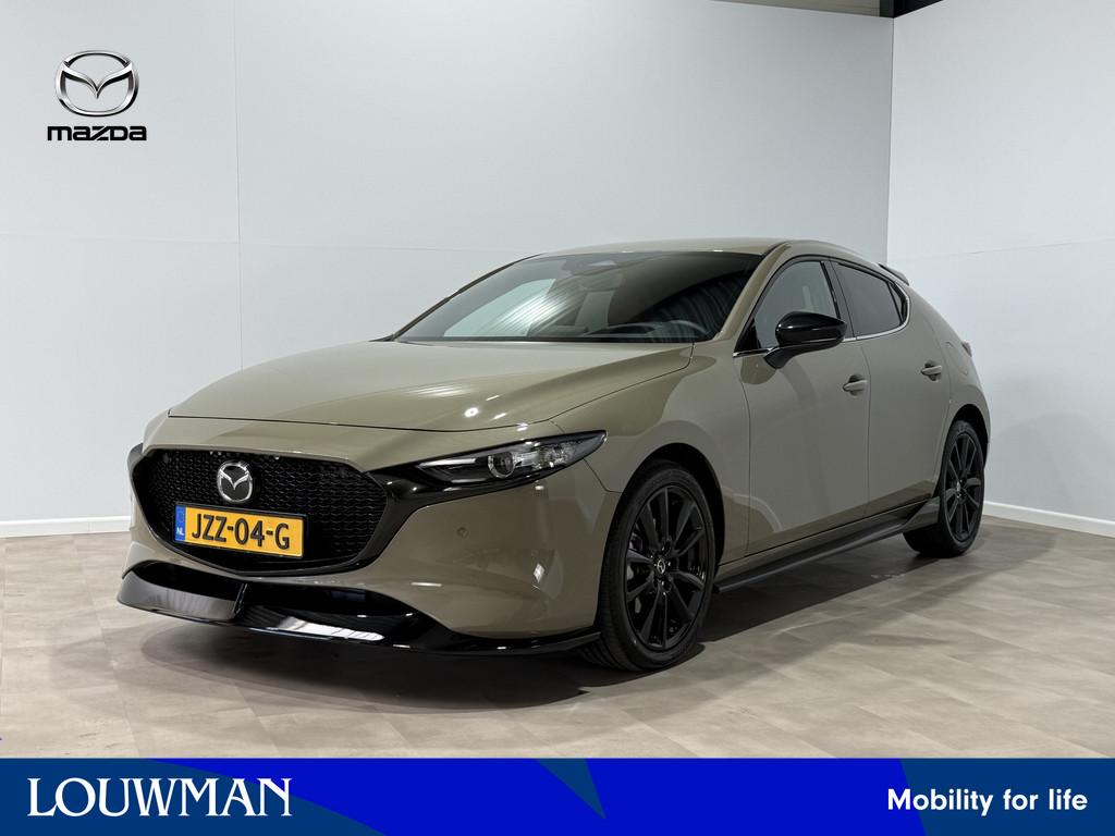 Mazda 3 2.0 e-SkyActiv-X M Hybrid 186 Nagisa Aero Pakket, Auto's, Mazda, Euro 6, Leder en Stof, Origineel Nederlands, Adaptive Cruise Control