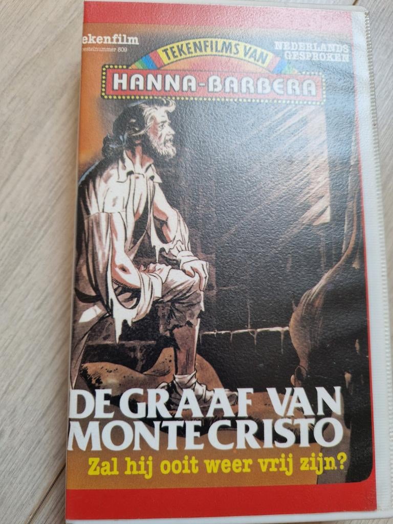 1973 de graaf van monte cristo tekenfilm cartoon animatie, Cd's en Dvd's, VHS | Kinderen en Jeugd, Zo goed als nieuw, Alle leeftijden
