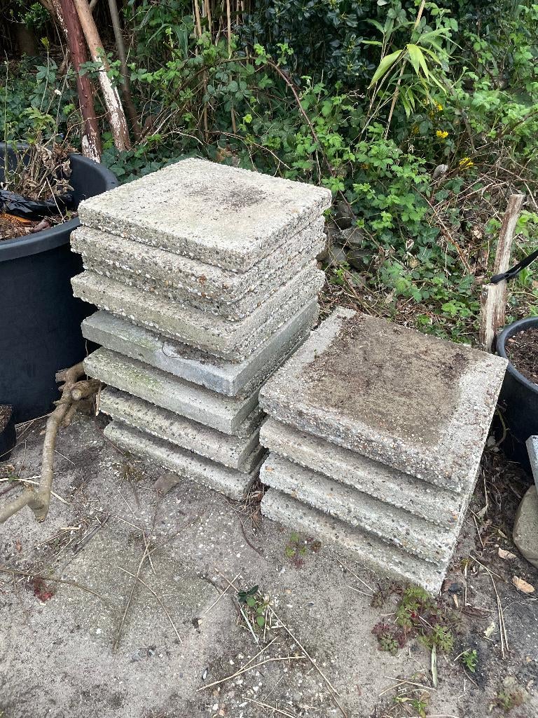 Betontegels 50x50 cm gratis, Tuin en Terras, Ophalen, Gebruikt, Minder dan 5 m², Beton