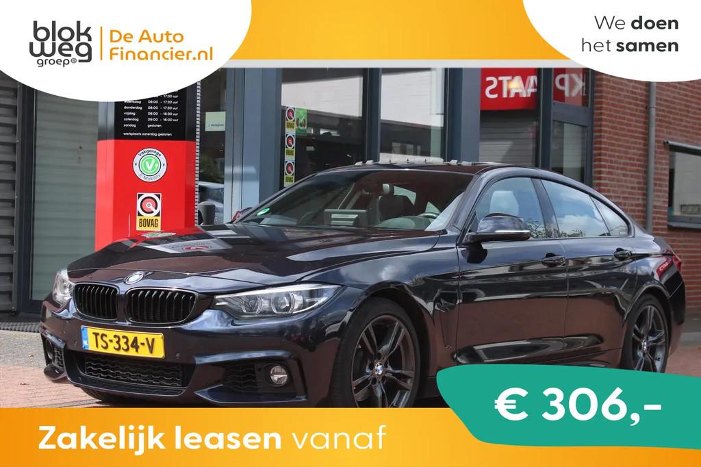 BMW 4 Serie Gran Coupé (f36) 418i Aut. *High Ex € 17.990,, Auto's, Automaat, Gebruikt, Multifunctioneel stuurwiel, Zwart