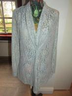 F875 QUESTION mt L blouse vest grijs kant stretch, Maat 42/44 (L), Ophalen of Verzenden, Zo goed als nieuw, Grijs