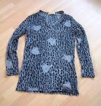 shirt lange mouw blauw met tijgerprint LES JULIES, Ophalen of Verzenden, Zo goed als nieuw, Maat 38/40 (M), Blauw
