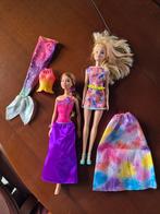 2 Barbie poppen van Mattel zeemeermin, Ophalen of Verzenden, Zo goed als nieuw, Barbie