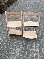 2x Stokke Tripp Trapp kinderstoelen - hout, Ophalen of Verzenden, Gebruikt, Meegroeistoel, Aanschuifbaar