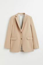 Lichtbeige single-breasted blazer van twill H&M maat S, H&M, Kostuum of Pak, Beige, Nieuw