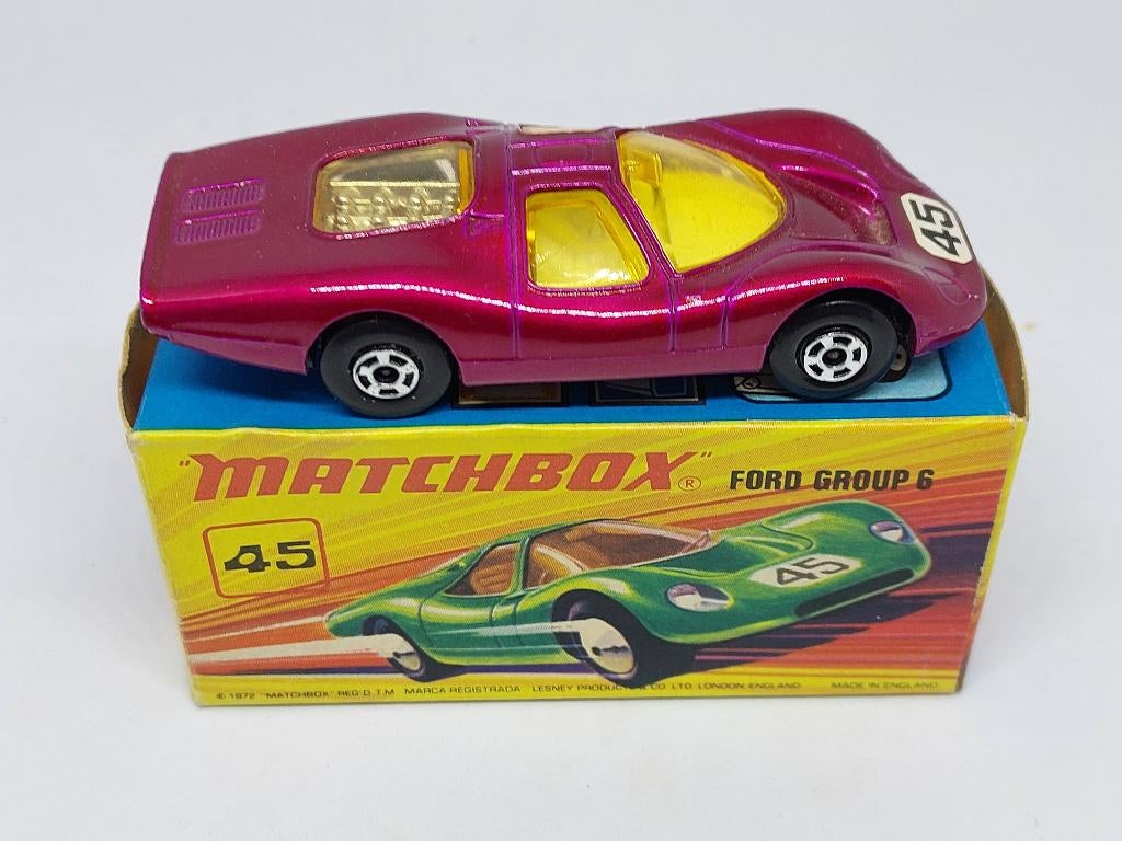 FORD GROUP 6 No45 MATCHBOX UIT 1972 ONBESPEELD IN DOOS, Ophalen of Verzenden, Nieuw, Auto