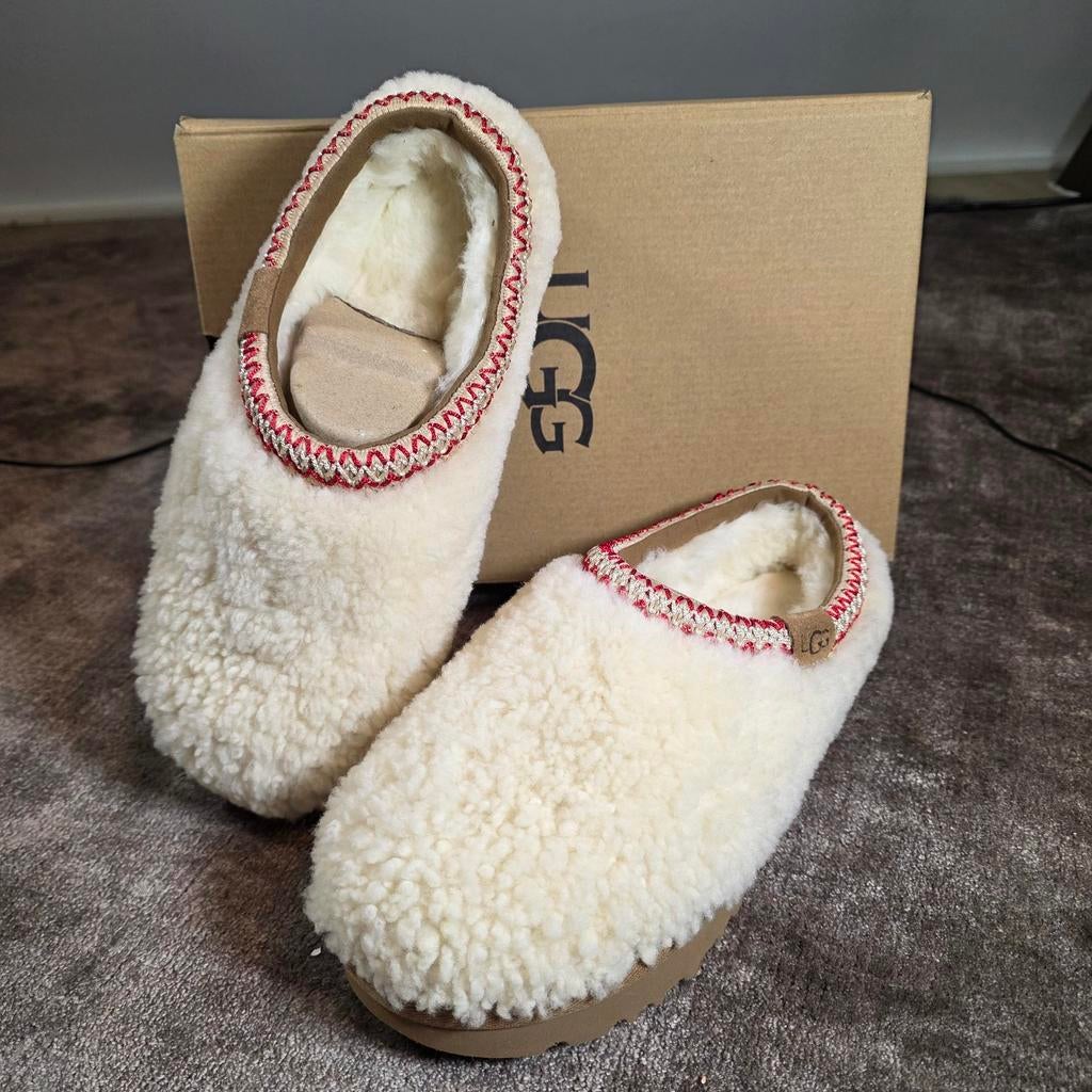 UGG Tasman Maxi Curly Pantoffels - Maat 39, Slippers, UGG, Wit, Nieuw