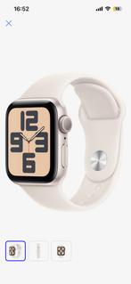 Apple Watch SE 2024 40mm starlight Aluminium case S / M, Wit, IOS, Nieuw, Ophalen of Verzenden