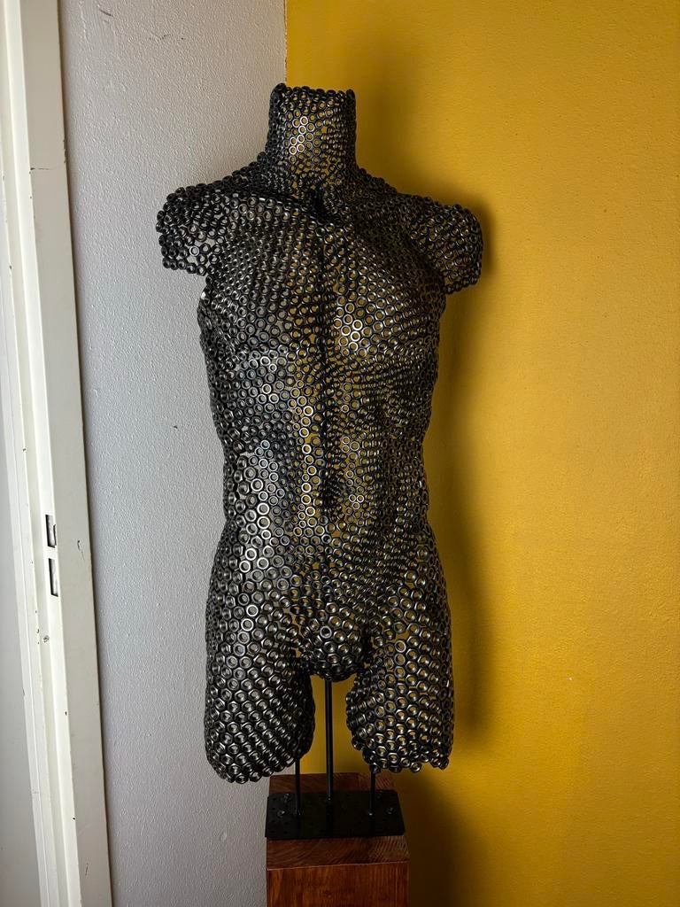 Uniek metalen torso kunst. 160cm hoog, Ophalen of Verzenden