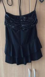 Zwart.      Topje mt. S.        :   Paris!, Kleding | Dames, T-shirts, Verzenden, Zwart, Nieuw, Maat 36 (S)