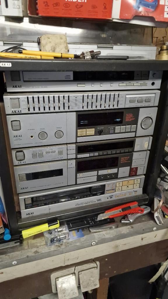 Vintage Akai cube stereo video, Ophalen, Gebruikt, Losse componenten, Tuner of Radio