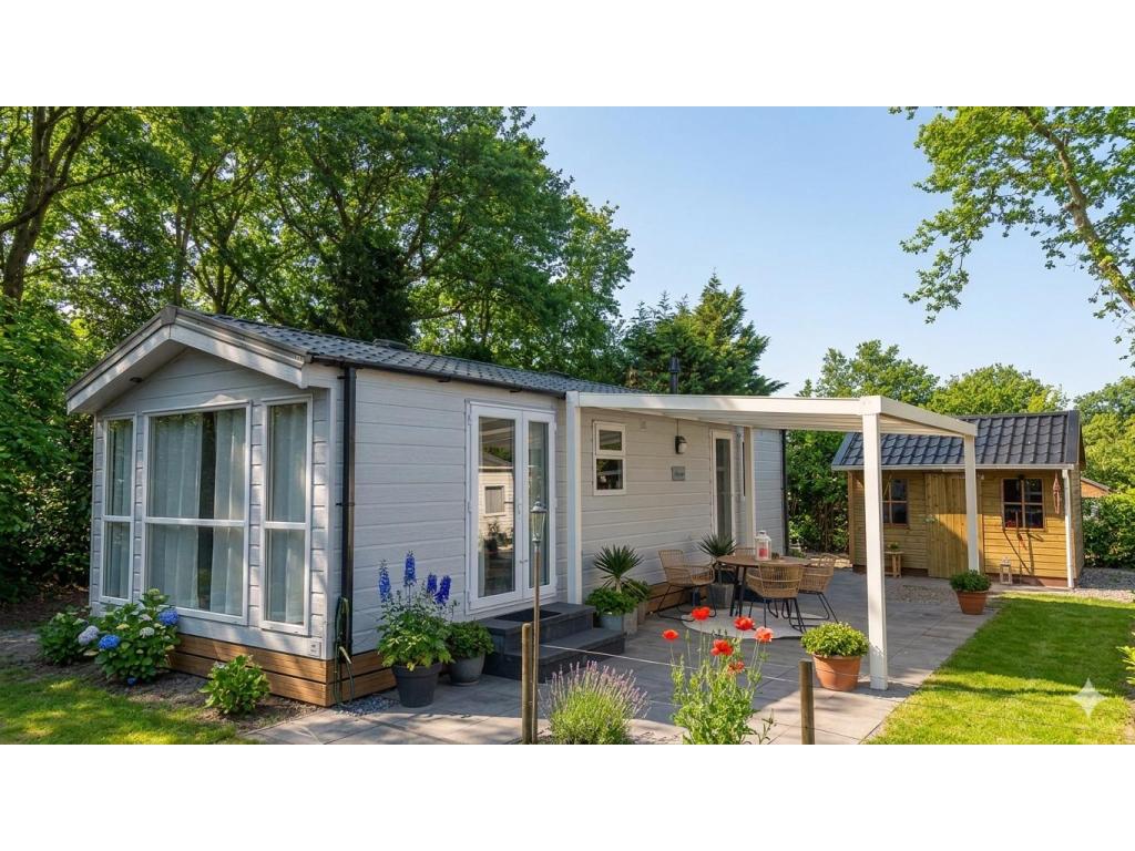 Chalet te koop (NIEUW) in Bakhuizen, Friesland!, Tot en met 4