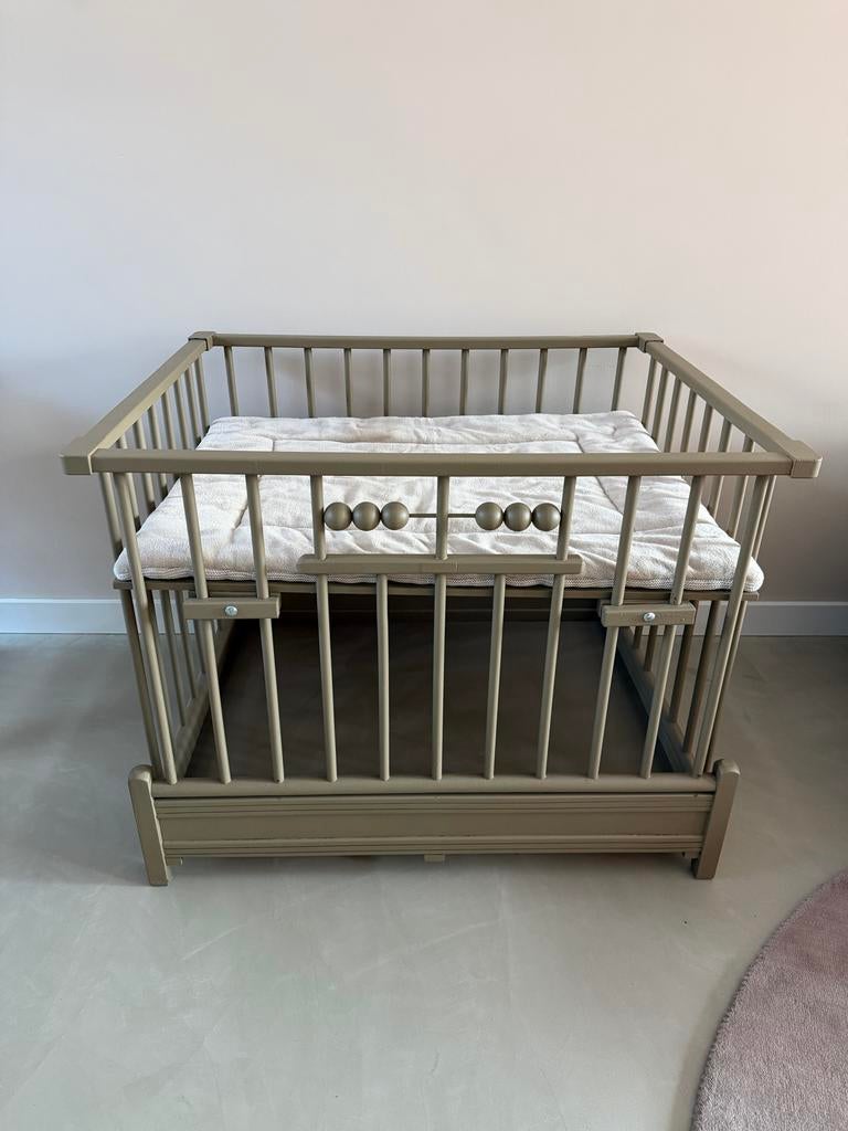 Box met boxkleed van Jollein, Ophalen, Gebruikt, Rechthoekig, In hoogte verstelbaar