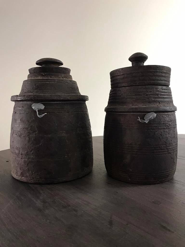 Houten Hoffz kruiken 2 stuks stoer - sober - landelijk 5, Ophalen of Verzenden, Gebruikt, Hout