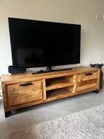 Televisie meubel mangohout 160cm, Ophalen, 150 tot 200 cm, Zo goed als nieuw, Minder dan 100 cm