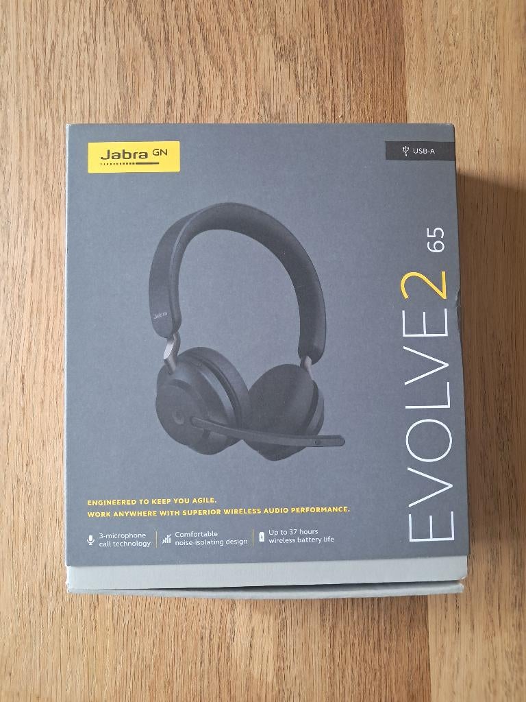 koptelefoon Evolve 2 65 Jabra gn Headset, Audio, Tv en Foto, Koptelefoons, Overige merken, Bluetooth, Nieuw, Op oor (supra aural)