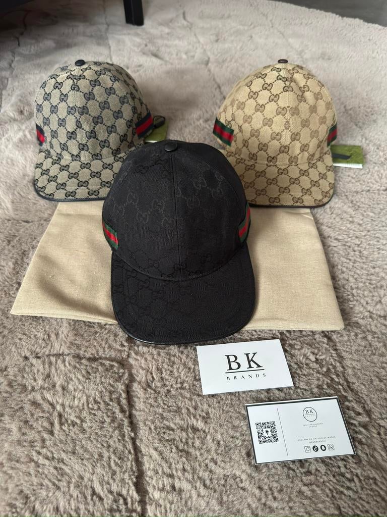 GUCCI Canvas GG model pet zwart/bruin/grijs, Kleding | Heren, Ophalen of Verzenden, Zo goed als nieuw