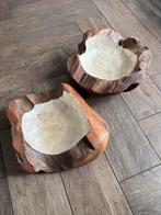 Houten schalpen met ingelegde schelpen, Ophalen of Verzenden, Zo goed als nieuw