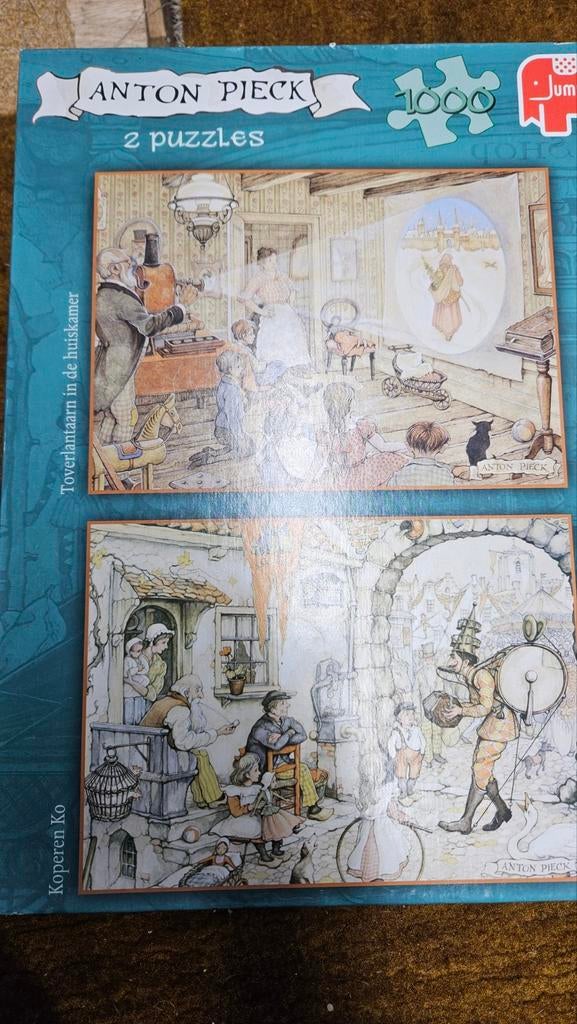 Anton Pieck Puzzels - 2x 1000 stukjes - Toverlantaarn & Kope, Ophalen of Verzenden
