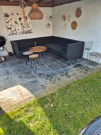 Tegel 60x60x5 cm natuursteen look antraciet., Tuin en Terras, Ophalen, Gebruikt, Overige materialen