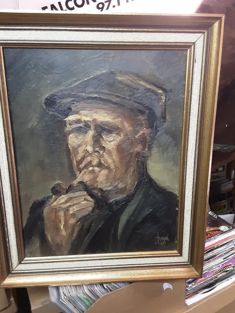 Olieverfschilderij van Broer Toon Hermans 1948, Antiek en Kunst, Ophalen