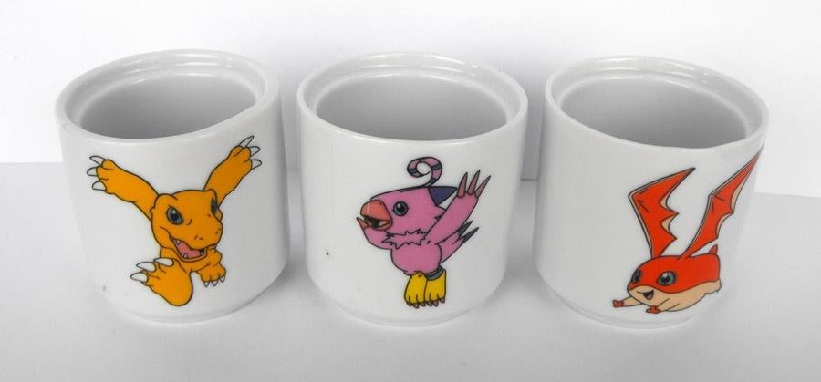 Setje van 3 digimon eierdopjes keramiek  NIEUW NINTENDO, Verzamelen, Stripfiguren, Ophalen of Verzenden, Overige figuren, Nieuw
