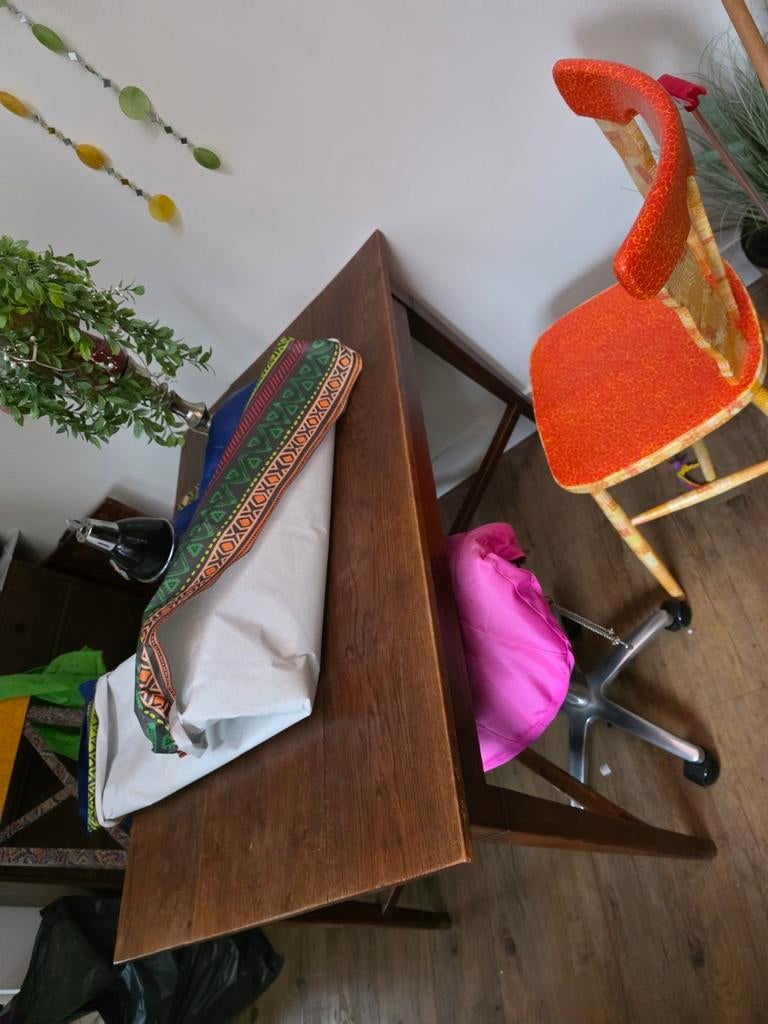 Verlengbare eettafel - H 75.5, B 77, L 120/160 cm, Huis en Inrichting, Tafels | Eettafels, Ophalen, Gebruikt, 100 tot 150 cm, 50 tot 100 cm