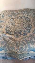 Vintage lichtblauwe wollen deken, Gebruikt, Eenpersoons, Blauw, Ophalen of Verzenden