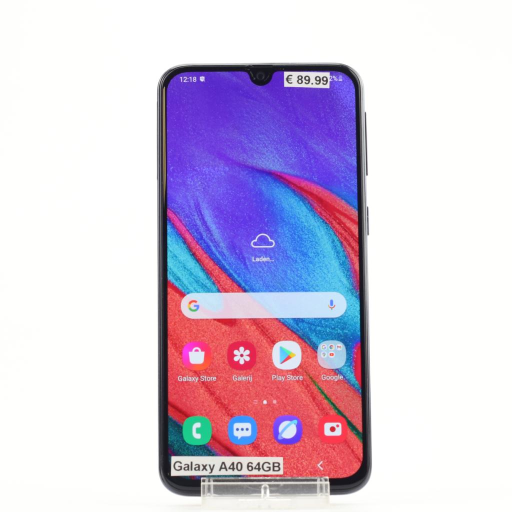 Samsung Galaxy A40 64GB Zwart | Nette staat, Telecommunicatie, Mobiele telefoons | Samsung, Samsung, Zo goed als nieuw, Support@Samsung.com