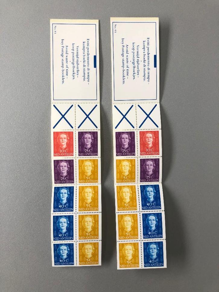 Nederlandsche Antillen 2 postzegelboekjes Juliana. Postfris, Postzegels en Munten, Postzegels | Nederlandse Antillen en Aruba